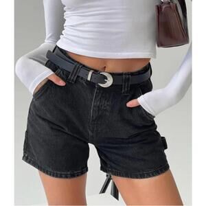 Lou carpenter denim shorts washed black size 2